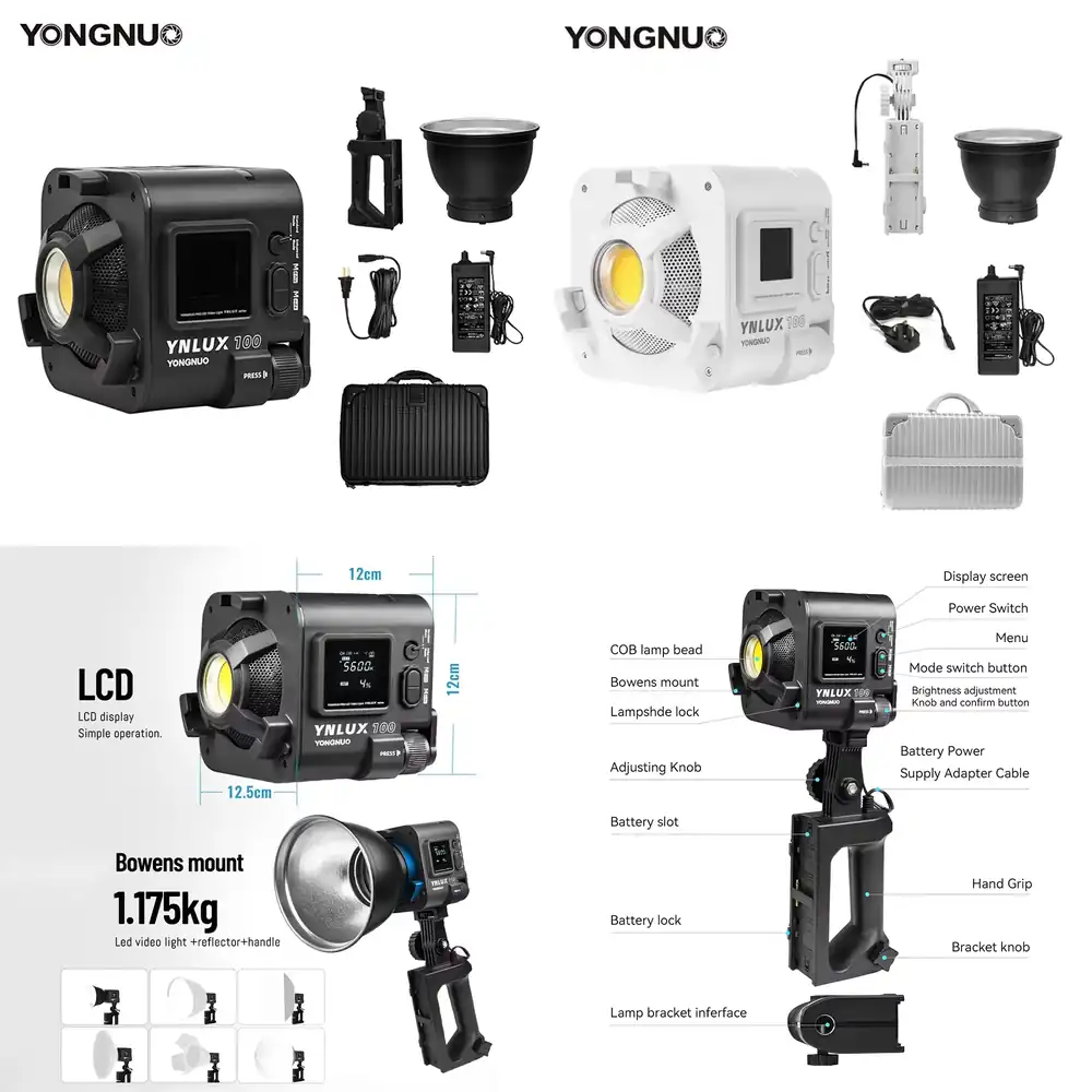 Photography Lighting Handheld - YONGNUO YNLUX100 100W 3200K-5600K Компактный ручной