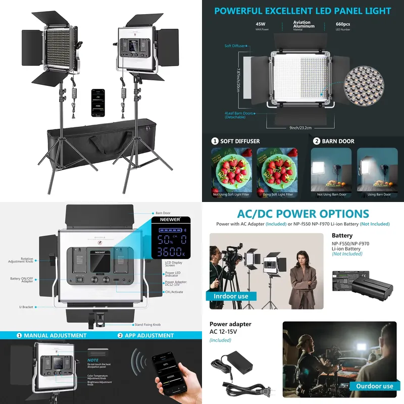 Photography Lighting Kit Neewer - Комплект освещения для фото- и видеосъемки