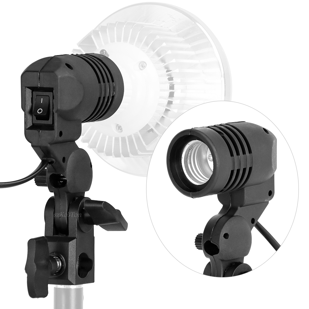 Photography Video Lighting Kit - Держатель лампы с одной головкой E27,
