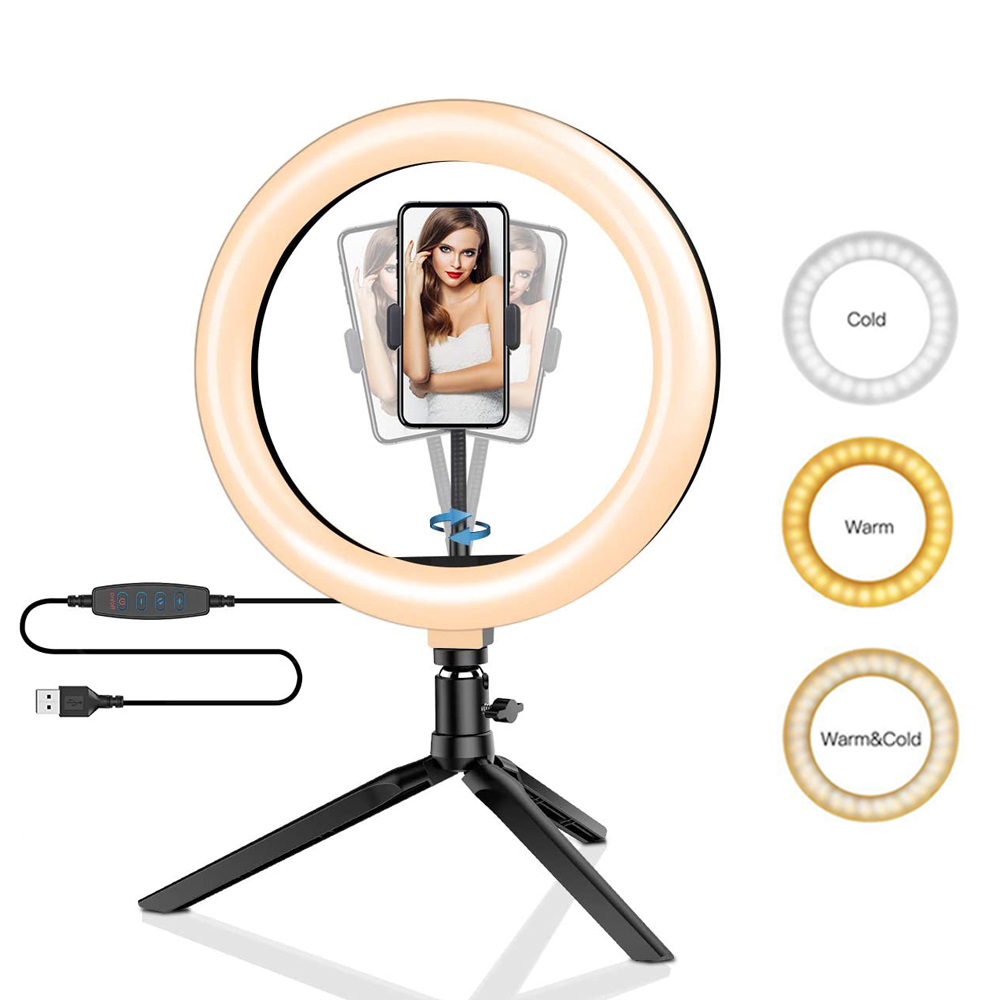 Photography Video Lighting Kit - 26 см 10-дюймовый светодиодный кольцевой светильник