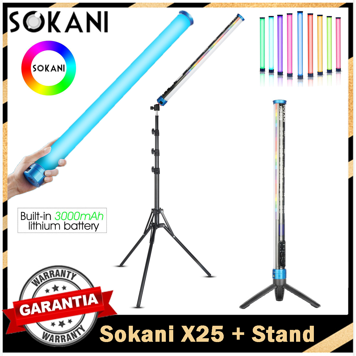 Photography Lighting App - Sokani X25 RGB светодиодный светильник для