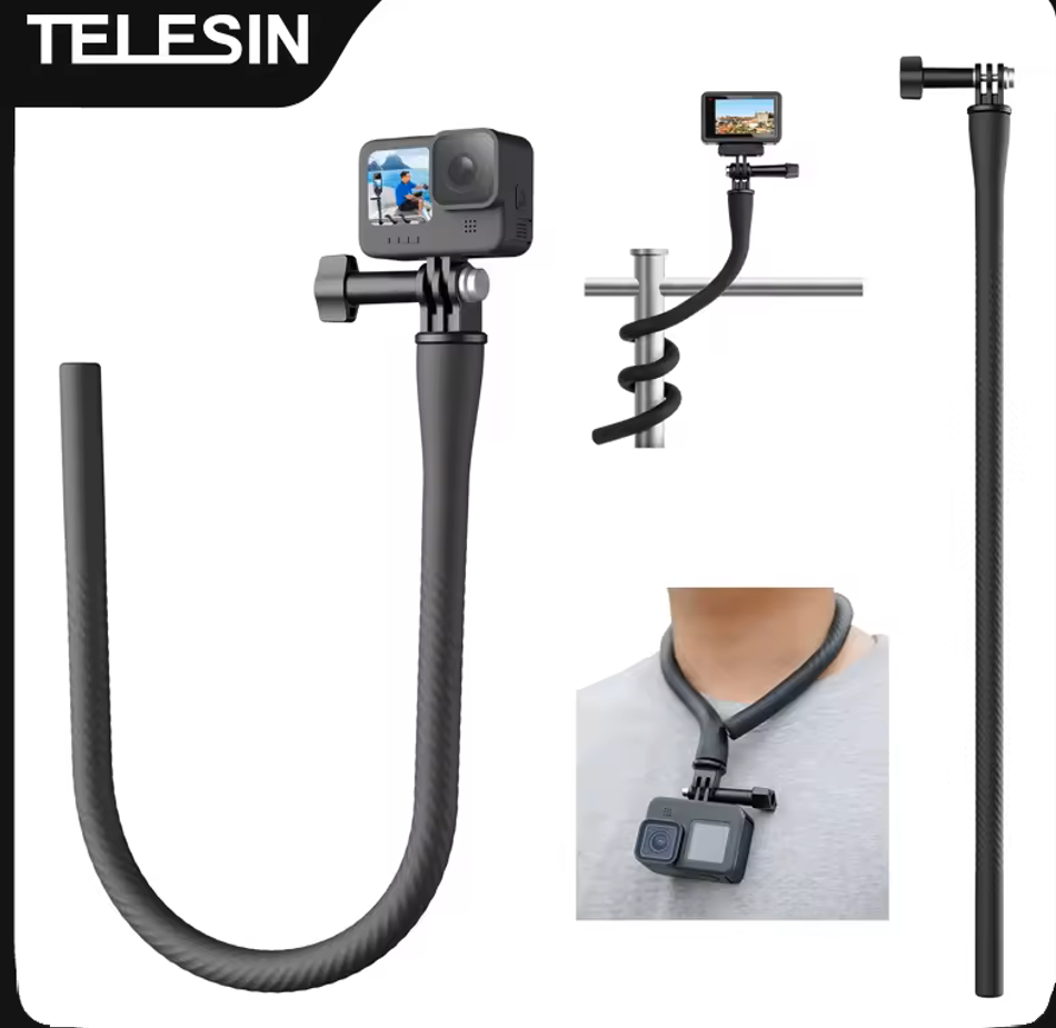 Insta360 Camera Go 3 - Гибкое крепление-зажим TELESIN для камер GoPro,