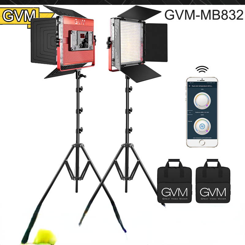 Photography Lighting App - Комплект светодиодных видеосветильников GVM MB832 50W