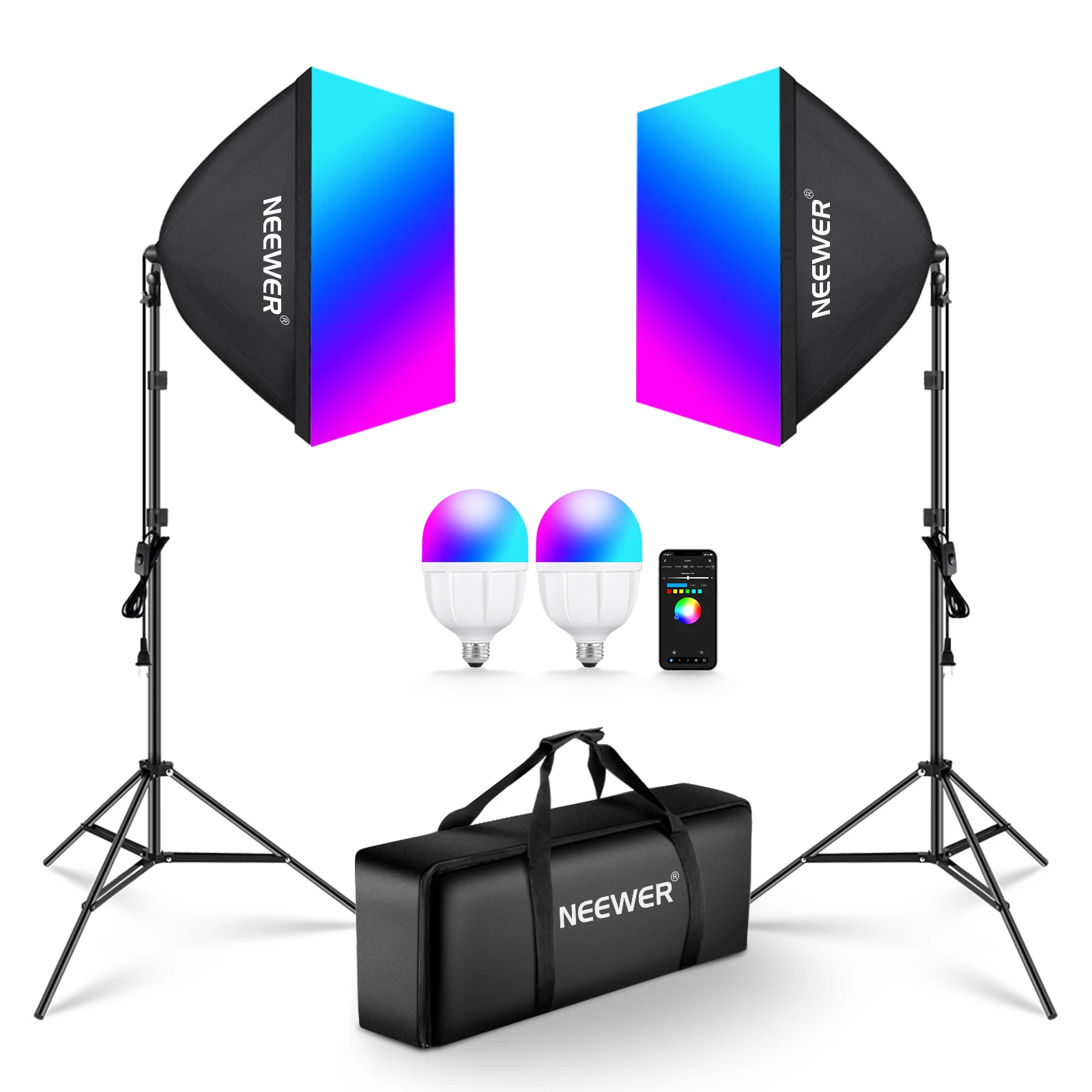 Комплект освещения NEEWER RGB  – обзор и цена Photography Lighting Kit Neewer