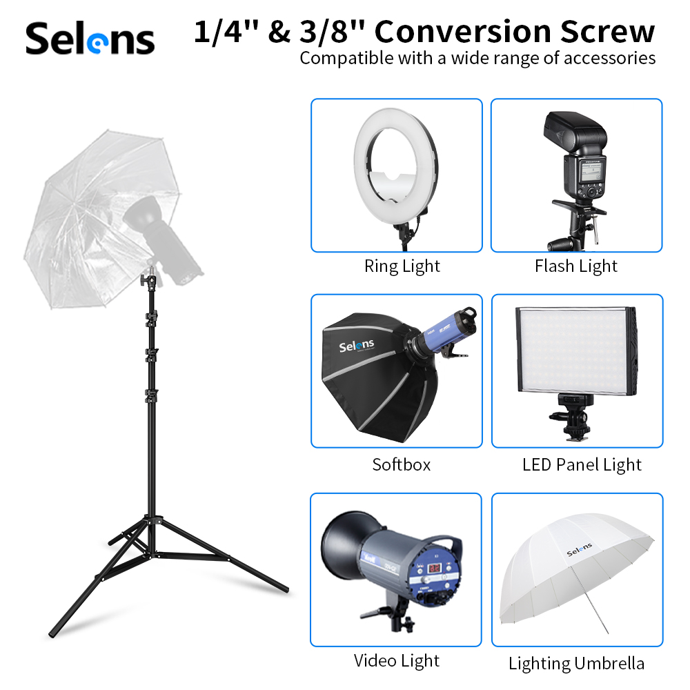 Штатив-стойка Selens 2.2~3.95м – обзор и цена Photography Lighting Flash