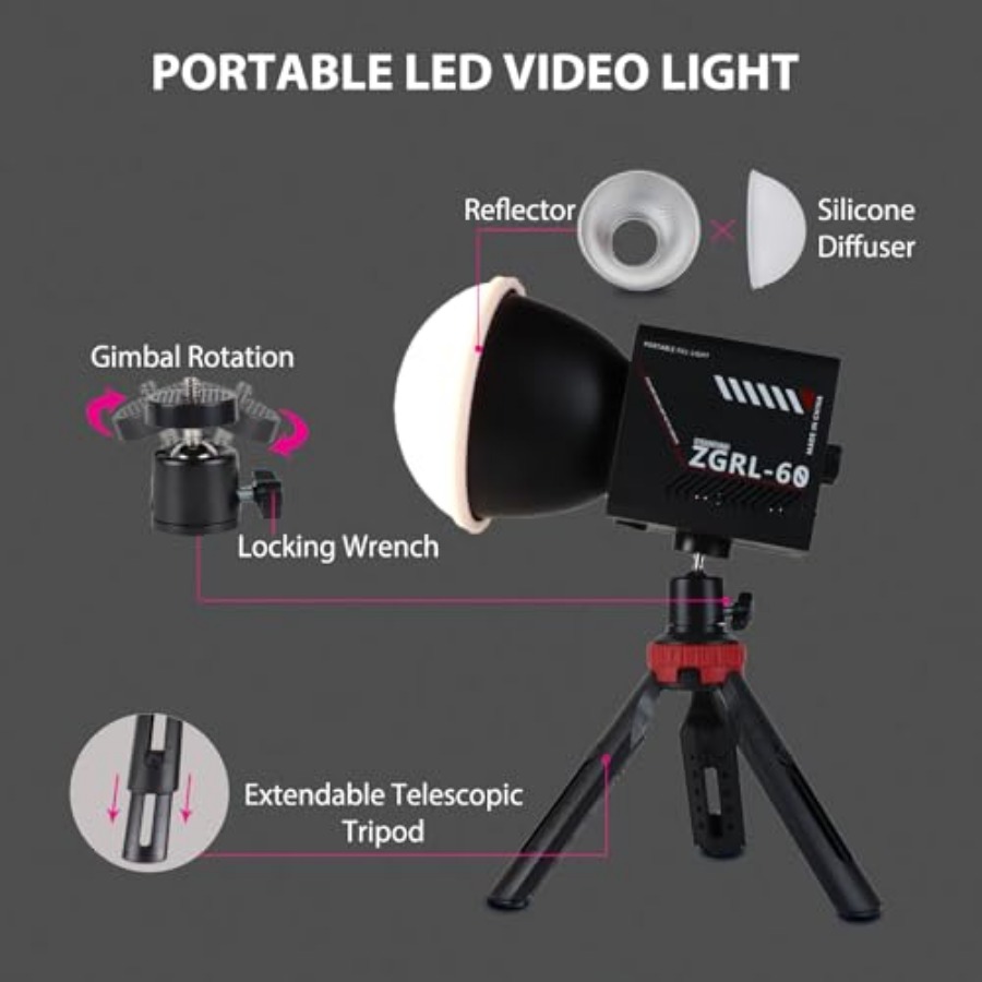 60-ваттный COB LED видеосветил – обзор и цена Photography Lighting Handheld