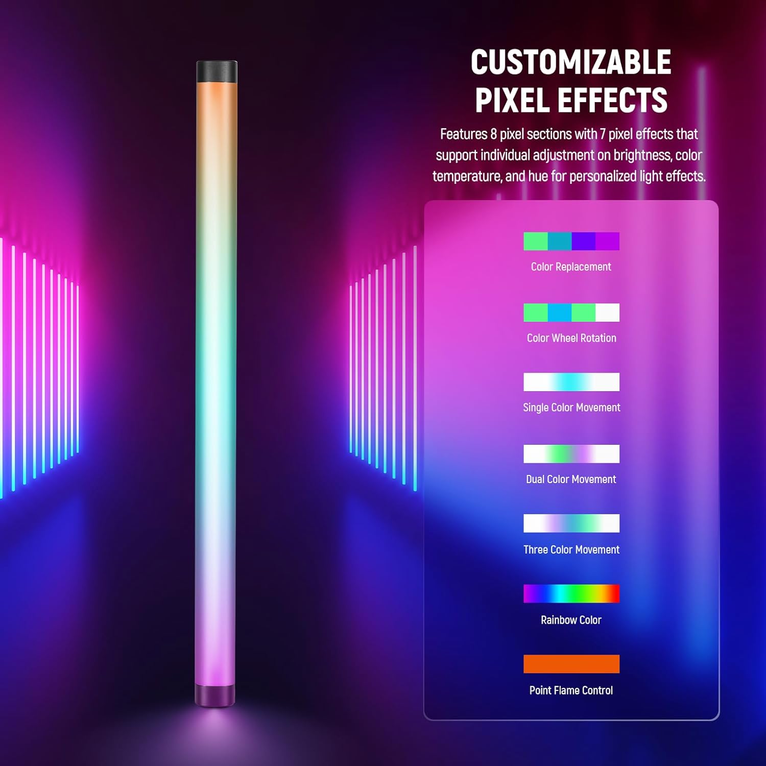 NEEWER TL60 RGB Tube Light, по – обзор и цена Photography Lighting App