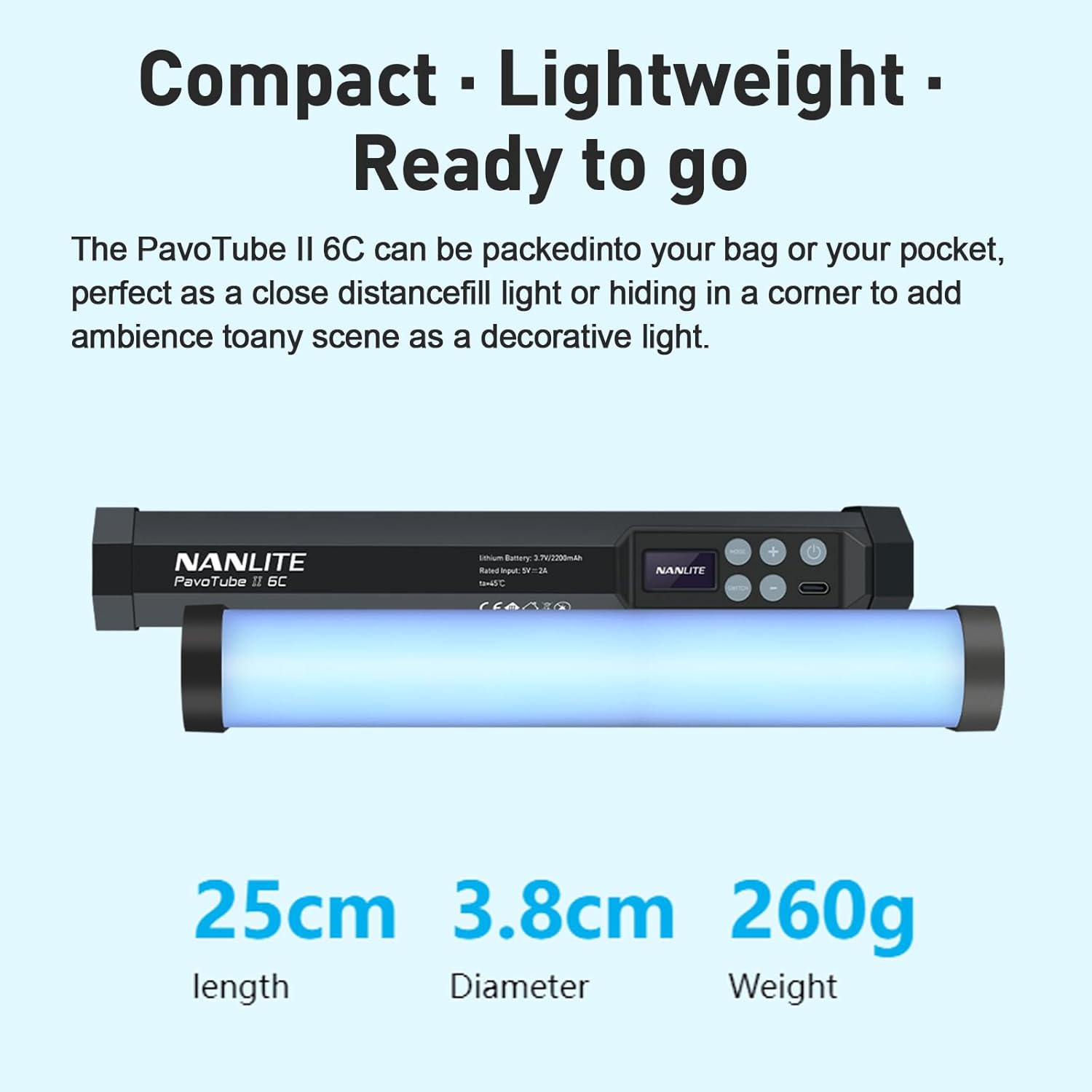 Светодиодный видеосвет Nanlite – обзор и цена Photography Lighting Stick